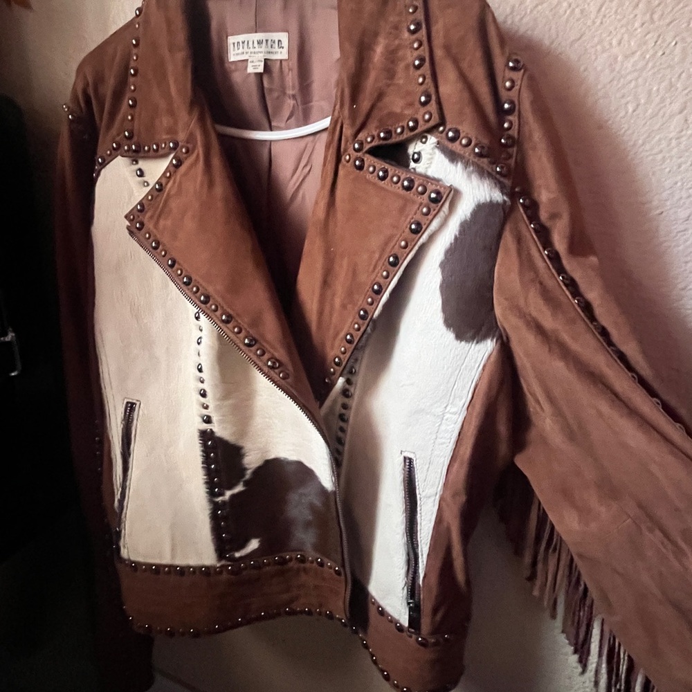 Idyllwind cowhide fringe suede jacket xxl